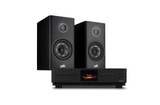Audiolab Omnia Amplifier & CD Streaming System with Polk Reserve R100 Bookshelf Speakers