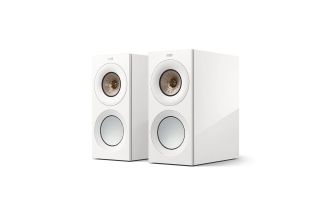 KEF Reference 1 Meta Bookshelf Speakers - High Gloss White / Champagne