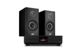 Audiolab Omnia Amplifier & CD Streaming System with Polk Reserve R200 Bookshelf Speakers