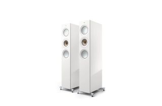 KEF Reference 3 Meta Floorstanding Speakers - High Gloss White / Champagne