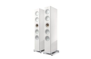 KEF Reference 5 Meta Floorstanding Speakers - High Gloss White / Champagne