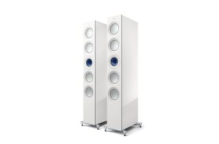 KEF Reference 5 Meta Floorstanding Speakers - High Gloss White / Blue