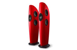 KEF Blade One Meta Floorstanding Speakers - Racing Red / Grey