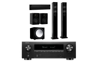 Denon AVR-X1800H AV Receiver with Monitor Audio Radius 270 5.1 AV Speaker Package