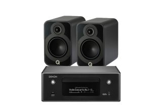 Denon CEOL RCD-N10 Hi-Fi Network CD Receiver with Q Acoustics 5020 Bookshelf Speakers