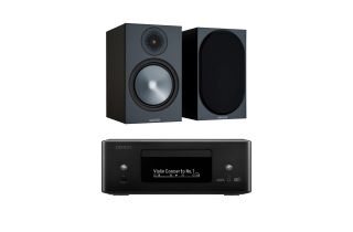 Denon RCD-N12 DAB All-In-One System with Monitor Audio Bronze 100 Speakers (6th Gen)