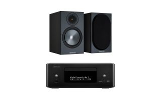 Denon RCD-N12 DAB All-In-One System with Monitor Audio Bronze 50 Speakers (6th Gen)