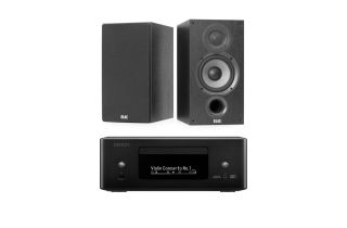 Denon RCD-N12 DAB All-In-One System with Elac Debut B5.2 Bookshelf Speakers