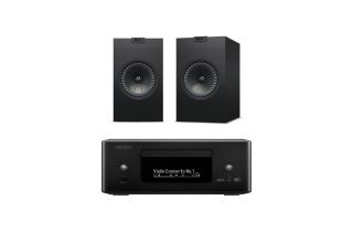 Denon RCD-N12 DAB All-In-One System with KEF Q150 Bookshelf Speakers