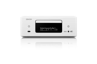 Denon RCD-N12 Mini All-In-One Hi-Fi System with CD Player & Radio with HEOS Built-in - White