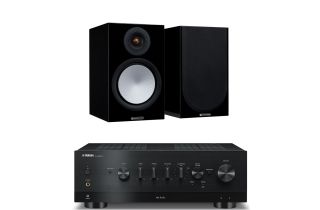 Yamaha R-N1000A Network Receiver with Monitor Audio Silver 100 7G Speakers