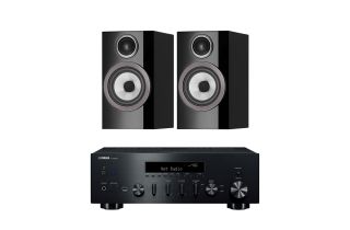 Yamaha R-N600A Network Receiver with Bowers & Wilkins 707 S3 Standmount Speakers