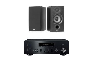 Yamaha R-N600A Network Receiver with Elac Debut B5.2 Bookshelf Speakers