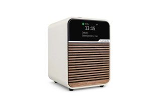 Ruark Audio R1S Smart Radio - Light Cream Lacquer with Walnut Grille