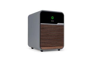 Ruark Audio R1S Smart Radio - Mid Grey Lacquer with Walnut Grille
