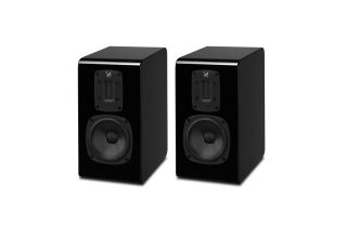 QUAD S-1 Ribbon Bookshelf Speakers - Piano Black