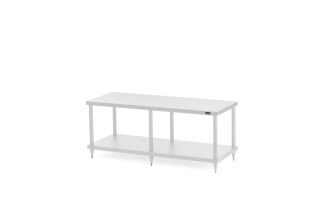 Solidsteel S4 Series Wide 2-Shelf Hi-Fi & AV Rack - White