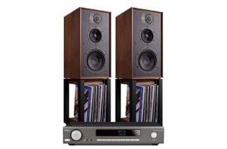 Arcam SA10 Integrated Amplifier with Wharfedale Linton Heritage Standmount Speakers and Matching Stands