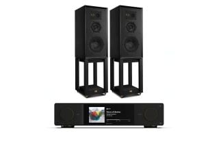 Arcam Radia SA35 Streaming Integrated Amplifier with Wharfedale Super Linton Heritage Standmount Speakers with Matching Stands