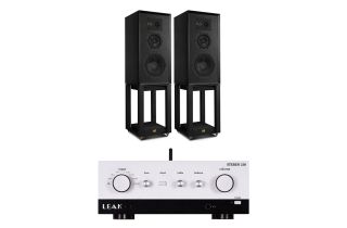 Leak Stereo 230 Integrated Amplifier with Wharfedale Super Linton Heritage Standmount Speakers with Matching Stands