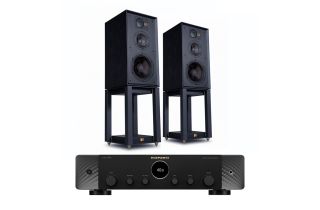 Marantz Stereo 70s Stereo Receiver with Wharfedale Linton Heritage Standmount Speakers with Matching Stands