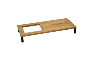 Atacama Apollo Storm 10 with Vinyl Storage Single Shelf - Natural Oak / Black