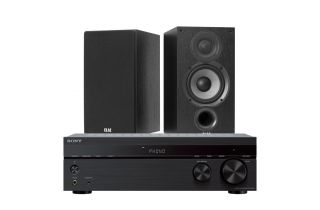Sony STR-DH190 Stereo Receiver with Elac Debut B5.2 Bookshelf Speakers