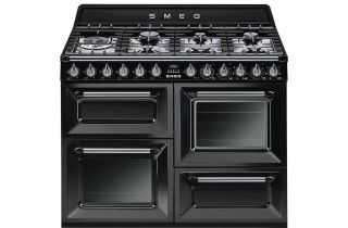 Smeg TR4110BL1 Victoria 110cm Dual Fuel Traditional Range Cooker in Gloss Back