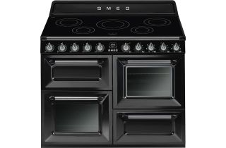 Smeg TR4110IBL Victoria 110cm Four Cavity Induction Range Cooker in Black