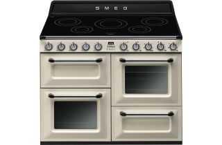 Smeg TR4110IP Victoria 110cm Four Cavity Induction Range Cooker in Gloss Cream
