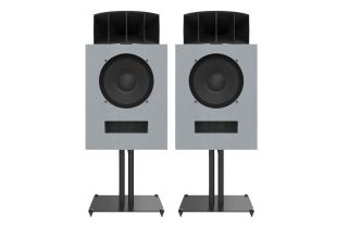 Klipsch + Ojas kO-R1 2-Way Multicell Loudspeakers with KS-12 Stands - Hammertone Grey
