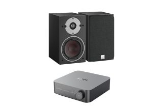 WiiM Stereo Amplifier with Dali Oberon 1 Bookshelf Speakers