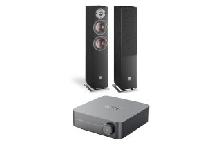 WiiM Stereo Amplifier with Dali Oberon 5 Floorstanding Speakers