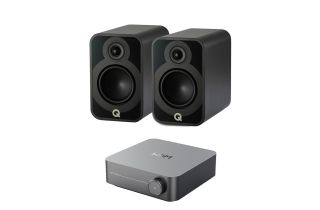 WiiM Stereo Amplifier with Q Acoustics 5020 Bookshelf Speakers