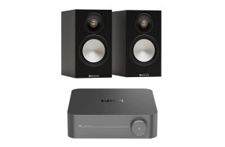 WiiM Amp Pro Streaming Amplifier with Monitor Audio Bronze 50 7G Bookshelf Speakers
