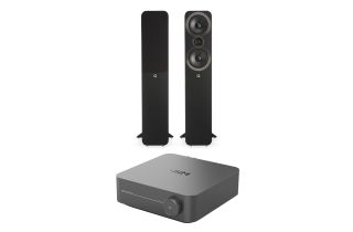WiiM Amp Pro Streaming Amplifier with Q Acoustics 3050i Floorstanding Speakers