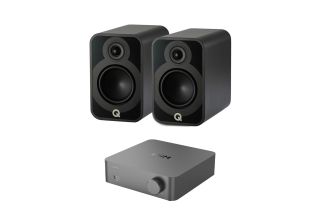 WiiM Vibelink Amp with Q Acoustics 5020 Bookshelf Speakers