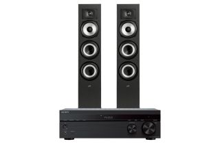 Sony STR-DH190 Stereo Receiver with Polk Monitor XT60 Floor-Standing Loudspeakers