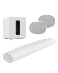 Sonos Arc Ultra Soundbar with Sonos Era 300 Pair & Sonos Sub 4 - White