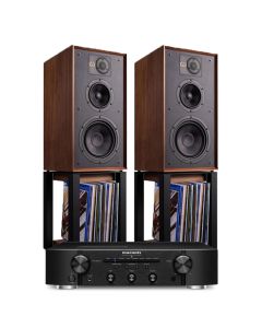 Marantz PM6007 Integrated Amplifier with Wharfedale Linton Heritage Standmount Speakers with Matching Stands