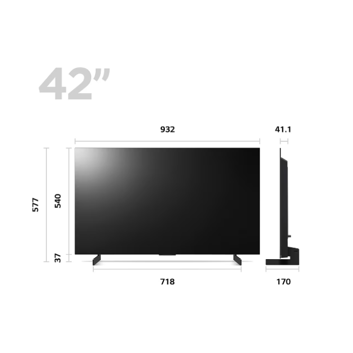 LG OLED42C34LA OLED smart Television with advanced Alpha 9 AI Processor