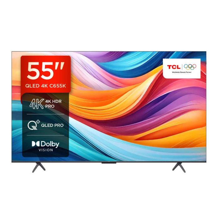 TCL 55C655K 55" 4K QLED Smart TV (2024) main product photo