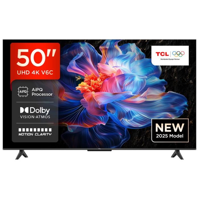 TCL 50V6C 50" 4K UHD Smart TV (2025) main product photo