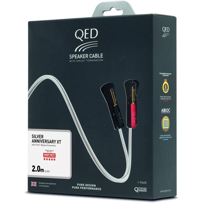 QED Reference Silver Anniversary XT Speaker Cable - 2m Pair (QE1430) main product photo