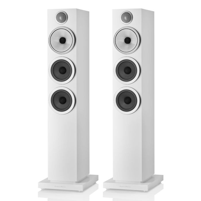 Bowers & Wilkins 704 S3 Floorstanding Speakers - Satin White main product photo