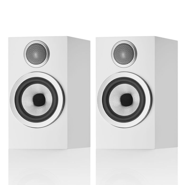 Bowers & Wilkins 707 S3 Bookshelf Speakers - Satin White main product photo