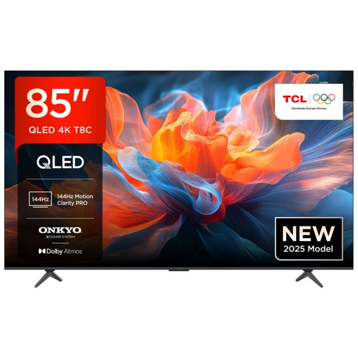 TCL 85T8C 85" 4K QLED Smart TV (2025) main product photo