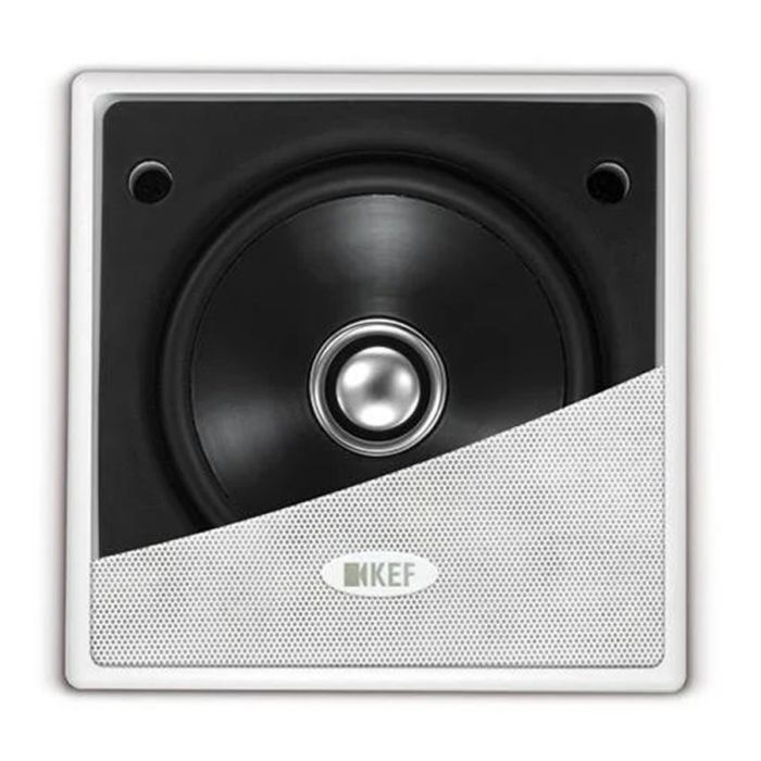 KEF Ci100QS Square In-Wall/Ceiling Speaker - Black main product photo