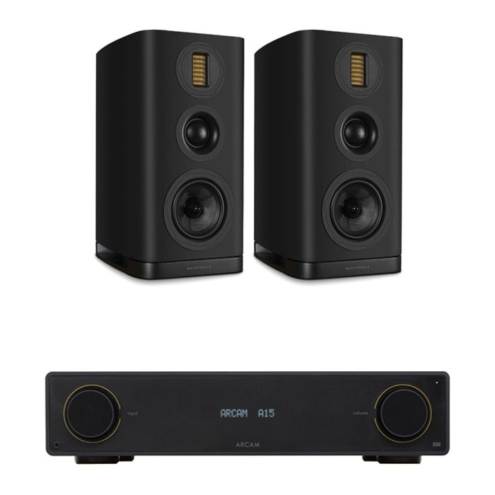 Arcam Radia A15 Integrated Amplifier with Wharfedale Evo 5.2 Bookshelf Speakers main product photo