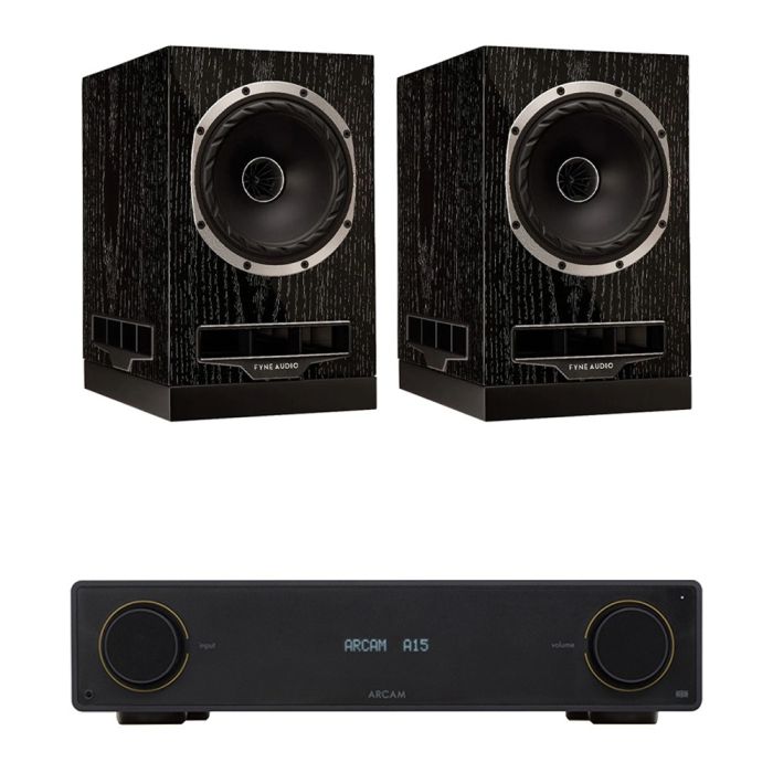 Arcam Radia A15 Integrated Amplifier with Fyne Audio F500S Bookshelf Speakers main product photo